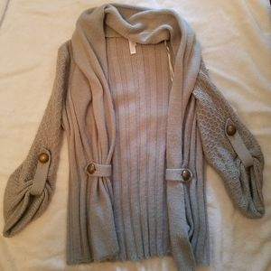 Xhileration grey cardigan size extra small